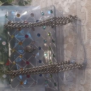 Kurt Geiger Kensington Clear Rainbow Bag